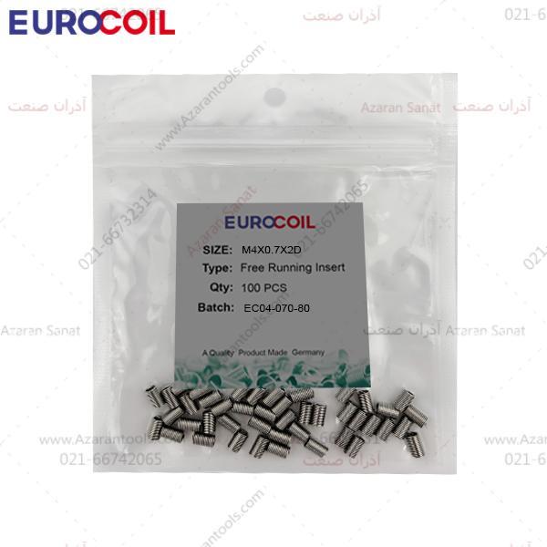 فنر هلی کویل استیل سایز | EUROCOIL M4*0.4*2D