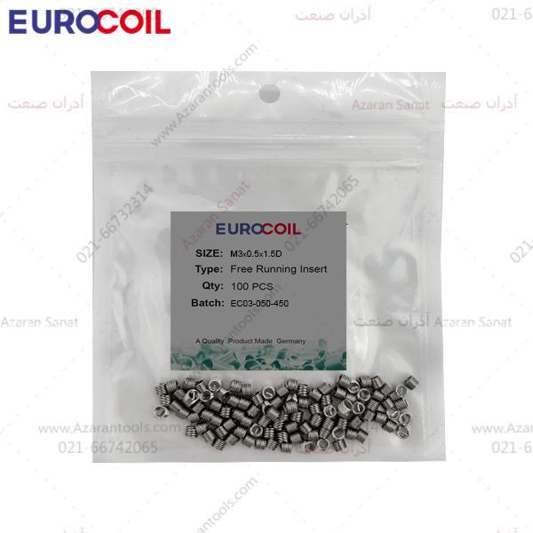 فنر هلی کویل استیل سایز  | EUROCOIL M3*0.5*1.5D