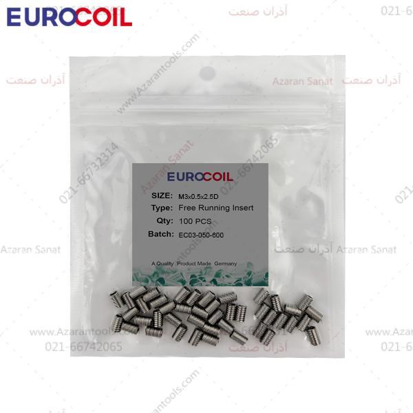 فنر هلی کویل استیل سایز  | EUROCOIL M3*0.5*2.5D