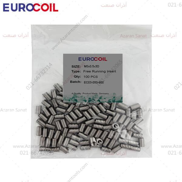فنر هلی کویل استیل سایز  | EUROCOIL M3*0.5*3D